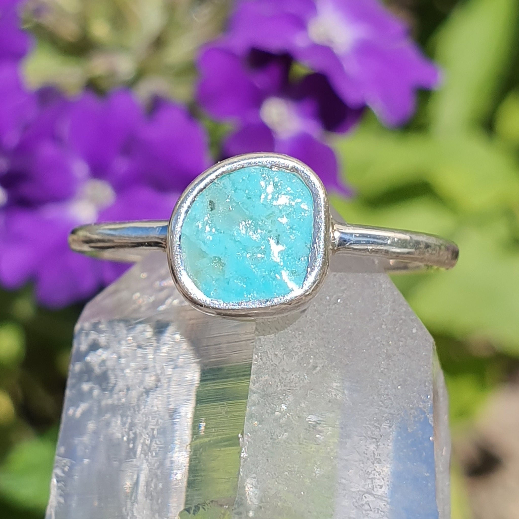 Natural Turquoise Stirling Silver Ring